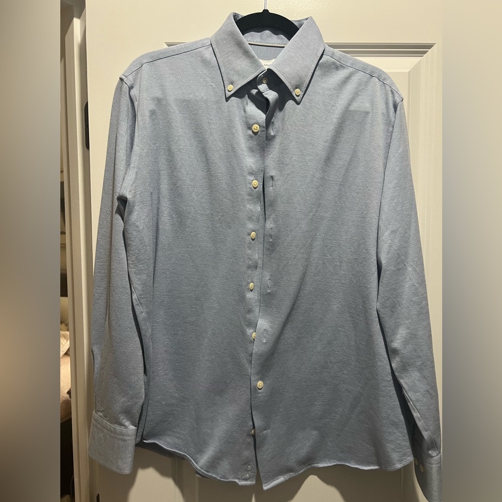Peter Millar 100% cotton light blue button down